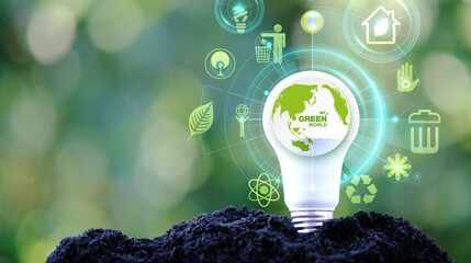 green light bulb
